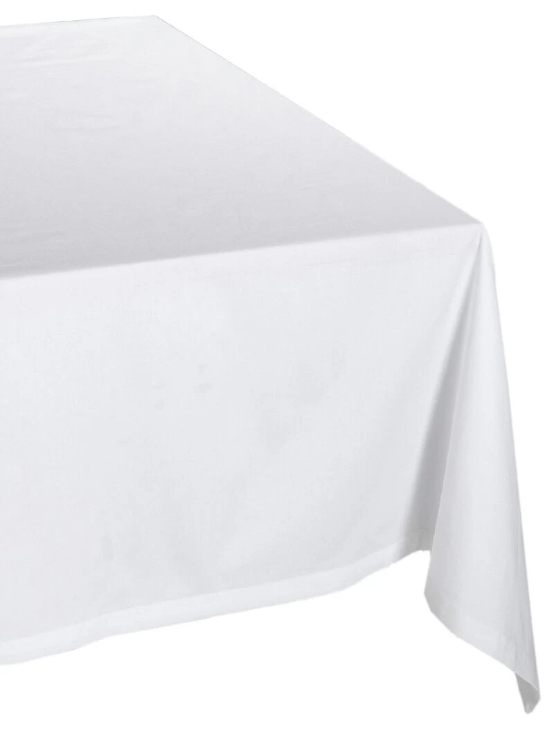 60" X 120" Pure White Peace Themed Rectangular Tablecloth