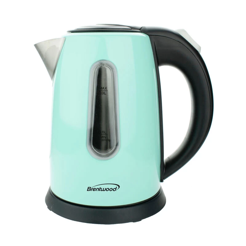 Brentwood 1 Liter Stainless Steel Cordless Electric Kettle In Blue - Image 6
