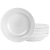 Martha Stewart 6 Piece 9in Ceramic Pasta Bowl Set In White