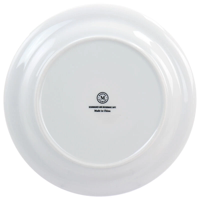 Martha Stewart 12 Piece Fine Ceramic Rimmed Dinnerware Set In White - Image 6