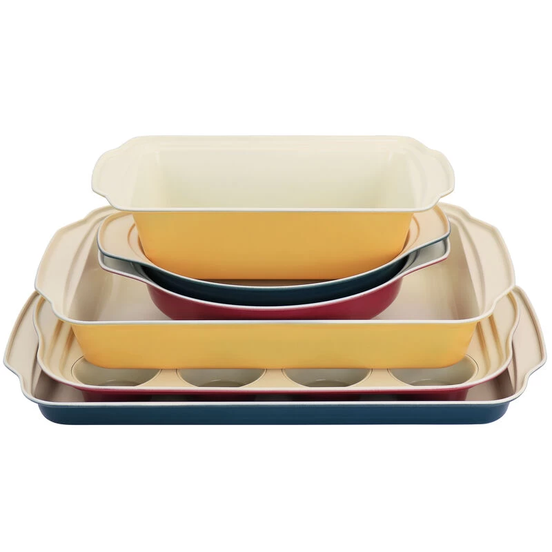 Spice By Tia Mowry Savory Saffron 6 Piece Ceramic Nonstick Bakeware Set In Multi - Image 3
