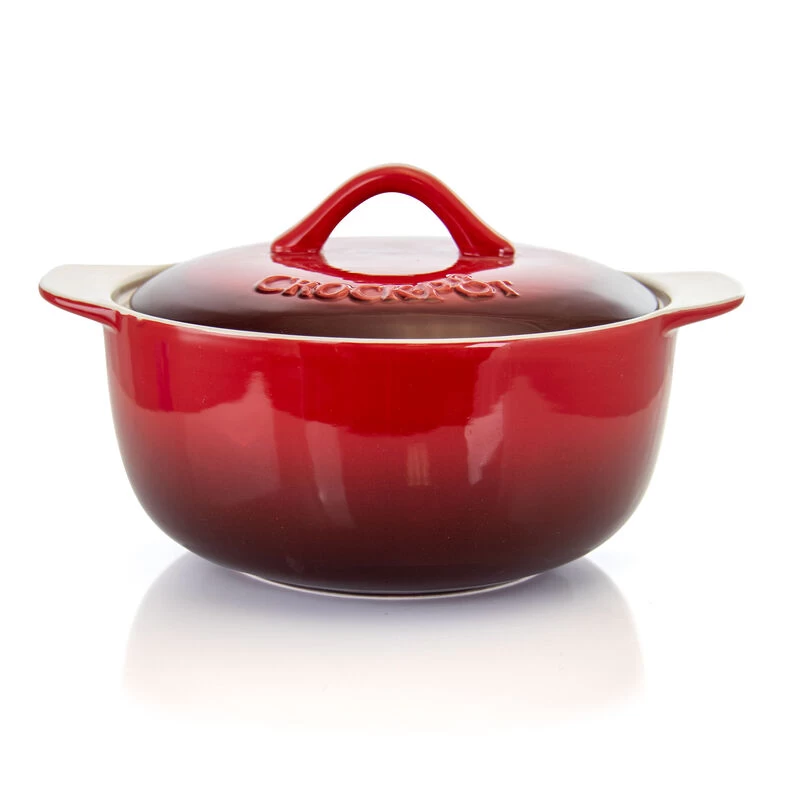 Crock-Pot Artistan 2 Piece 2.3 Quart Round Stoneware Casserole With Lid In Red - Image 7