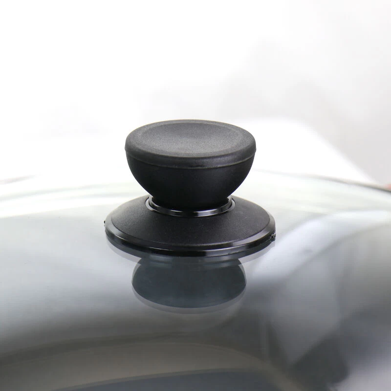 MegaChef Pre-Seasoned 6 Piece Cast Iron Skillet Set With Lids And Red Silicone Holders - Image 8