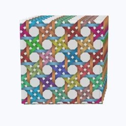 Fabric Textile Products, Inc. Napkin Set, 100% Polyester, Set Of 4, Abstract Colorful Octagon