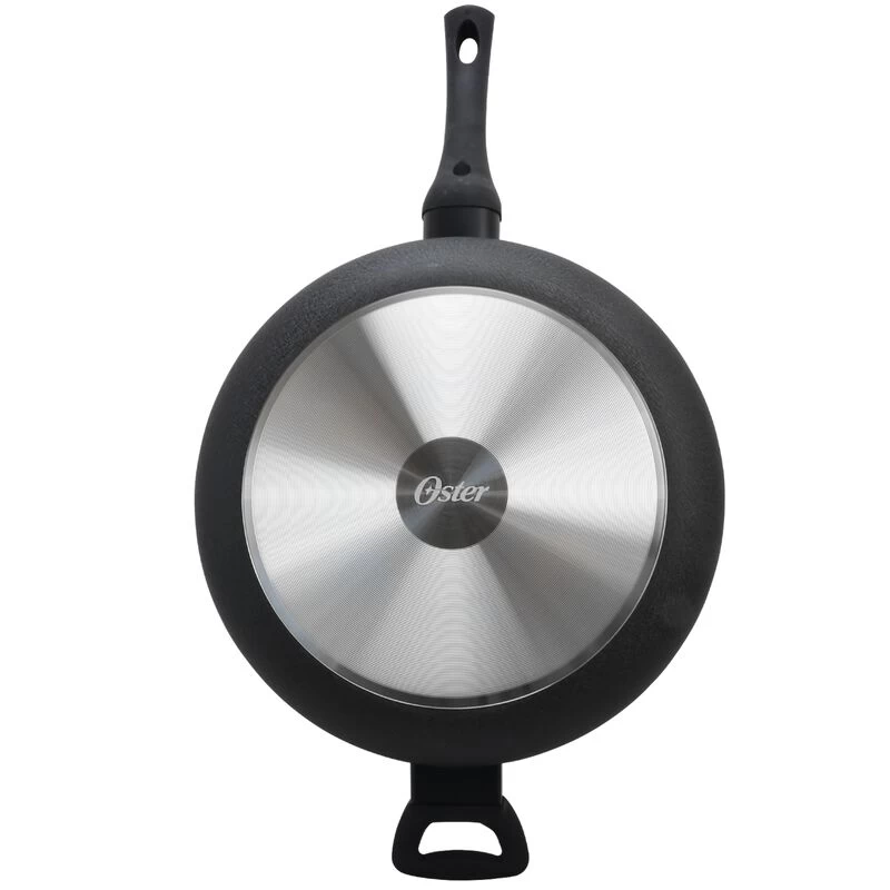 Oster® Oster Ashford 5 Quart Aluminum Saute Pan With Tempered Glass Lid In Black - Image 2