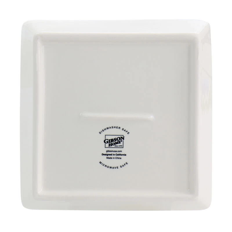 Gibson Home Crenshaw 5 Piece Hand Painted Stoneware Sectional Tray Set With Metal Rack - Image 7