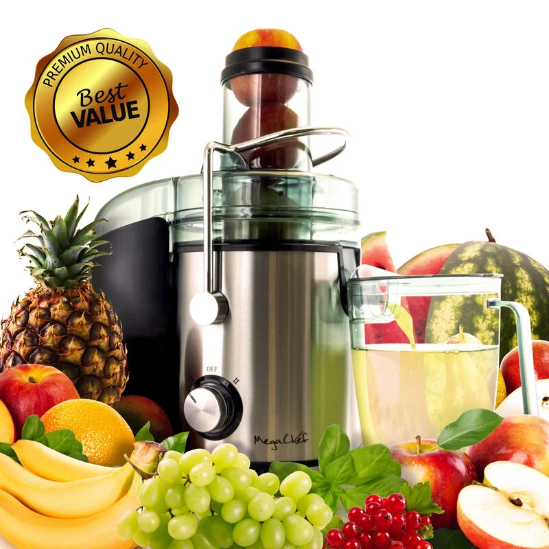 MegaChef Wide Mouth Juice Extractor, Juice Machine With Dual Speed Centrifugal Juicer, Stainless Steel Juicers Easy To Clean - Image 7