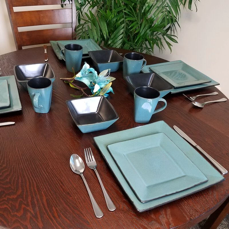 Gibson Elite Kiesling 16-Piece Dinnerware Set, Blue - Image 7