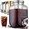 1 Gallon Cold Brew Coffee Maker With Glass Carafe And Stainless Steel Mesh Filter