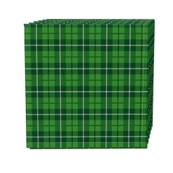 Fabric Textile Products, Inc. Napkin Set Of 4, 100% Cotton, Classic Irish Plaid