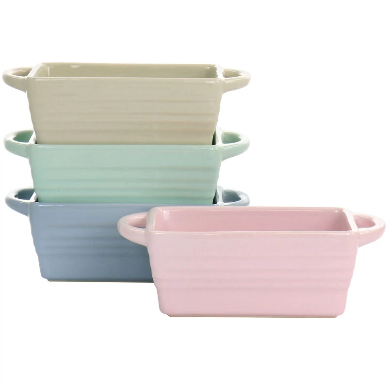 Martha Stewart 5.1 Inch Mini Loaf Pan 4 Piece Set In Assorted Colors