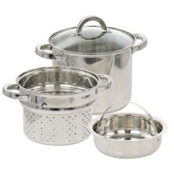 Oster® Oster Sangerfield 5 Quart Stainless Steel Pasta Pot With Steamer Insert And Basket