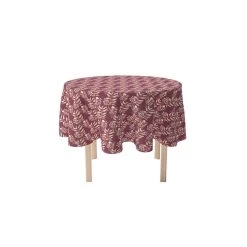 Fabric Textile Products, Inc. Round Tablecloth, 100% Polyester, Autumn Branches Brown
