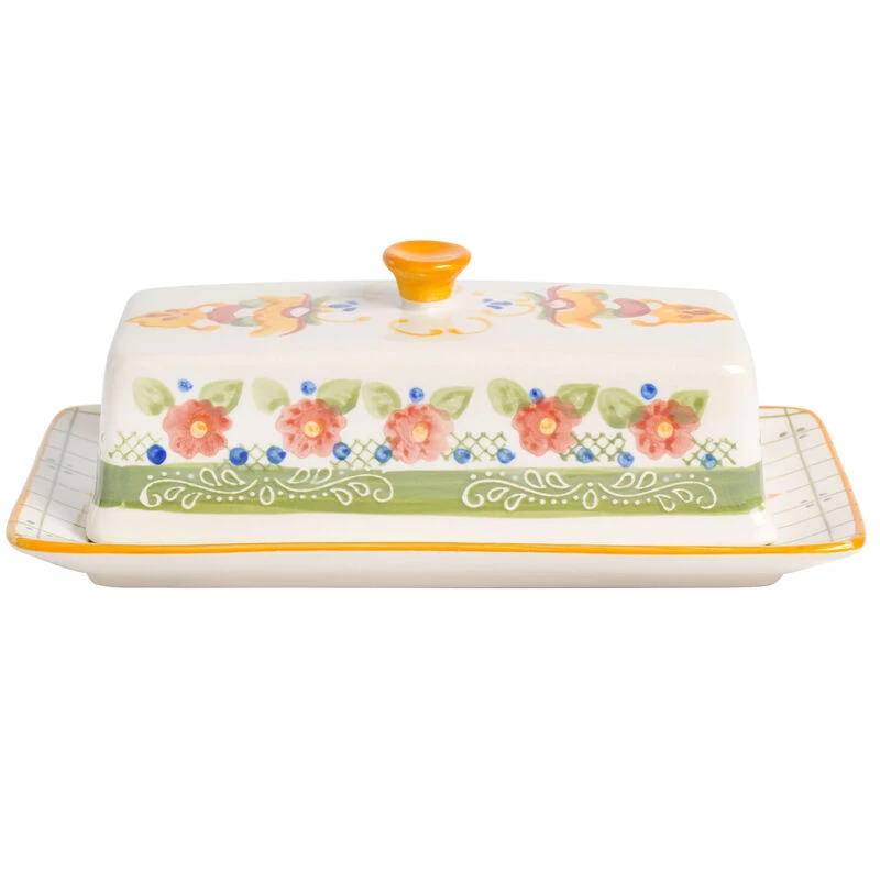 Laurie Gates Tierra 4 Piece Hand Painted Ceramic Tableware Accessory Set - Image 5