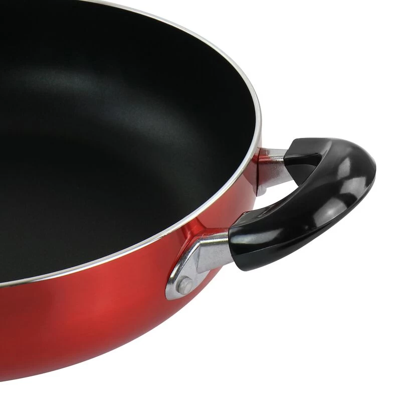 Better Chef 10 Inch Red Aluminum Deep Frying Pan With Glass Lid - Image 7