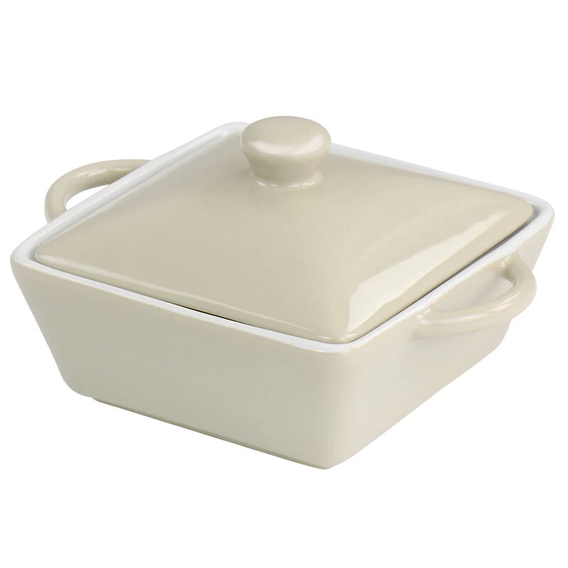 Martha Stewart Mini Stoneware Casserole With Lid In Beige - Image 2