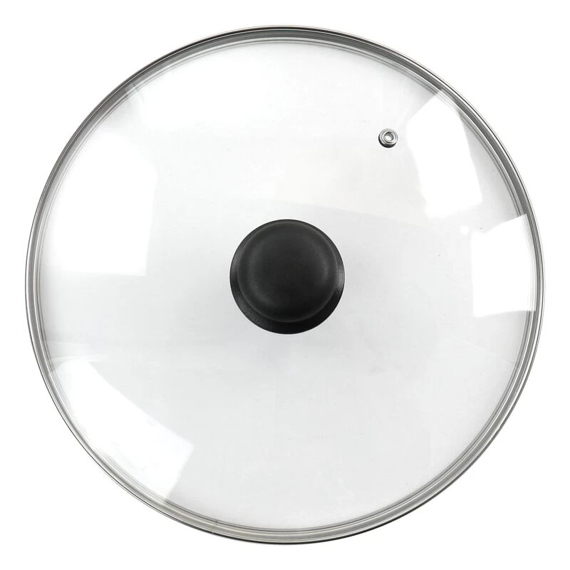 Better Chef 10 Inch Red Aluminum Deep Frying Pan With Glass Lid - Image 3