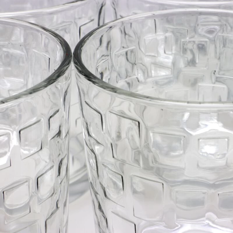 Gibson Home Great Foundations 16 Piece Tumbler And Double Old Fashioned Glass Set In Square Pattern - Image 3