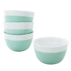 Martha Stewart Dual-Tone 3in Dipping Bowl 4 Piece Set In Blue And White