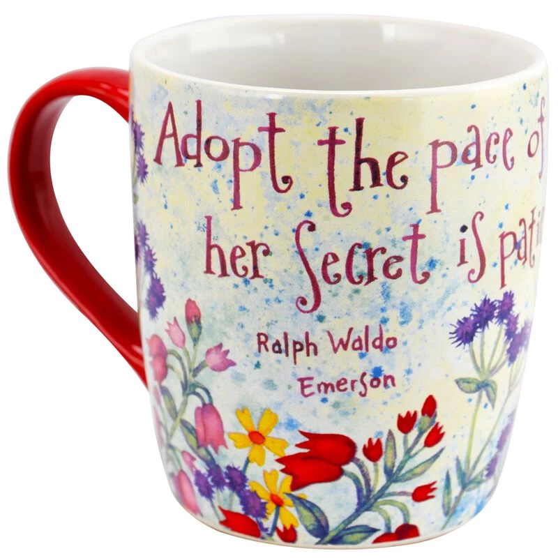 Gibson Birdhouse Floral 18 Oz Cup Set, Set Of 4 Assorted Designs - Image 8