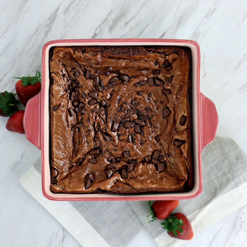 Spice By Tia Mowry Goji Blossom 2qt Square Stoneware Baker Pan In Pink - Image 8