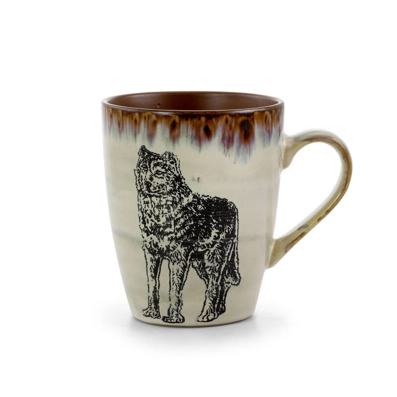 Elama Majestic Wolf 16 Piece Luxurious Stoneware Dinnerware With Complete Setting For 4 - Image 8