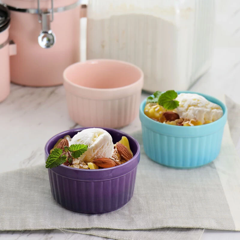 Crock-Pot Crockpot Thornburg 3 Piece 12oz Stoneware Ramekin Set In Assorted Colors - Image 2