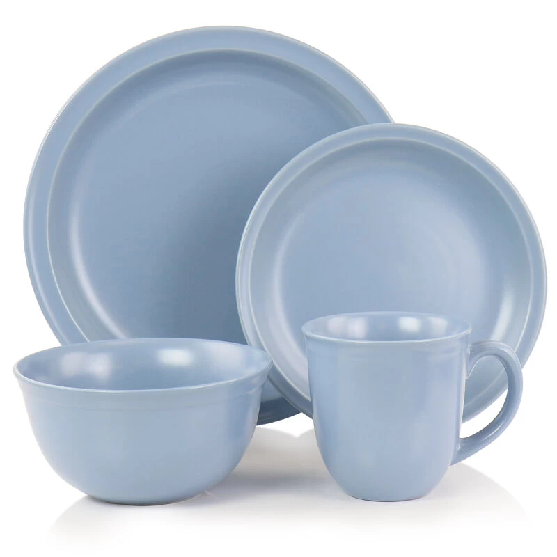 Gibson Home 16 Piece Siam Stoneware Dinnerware Set In Blue - Image 3