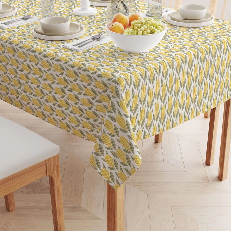 Fabric Textile Products, Inc. Rectangular Tablecloth, 100% Cotton, Harvest Corn Yellow - Image 2