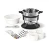 Starfrit - 3-in-1 Fondue Set With Magnetic Fork Guide, 1.6 Liter Capacity, 19 Pieces, Stainless Steel