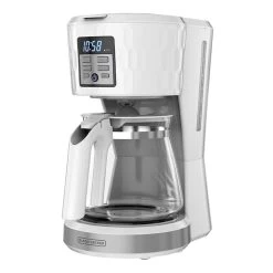 Crock-Pot Black And Decker Honeycomb 12 Cup Coffee Maker In White