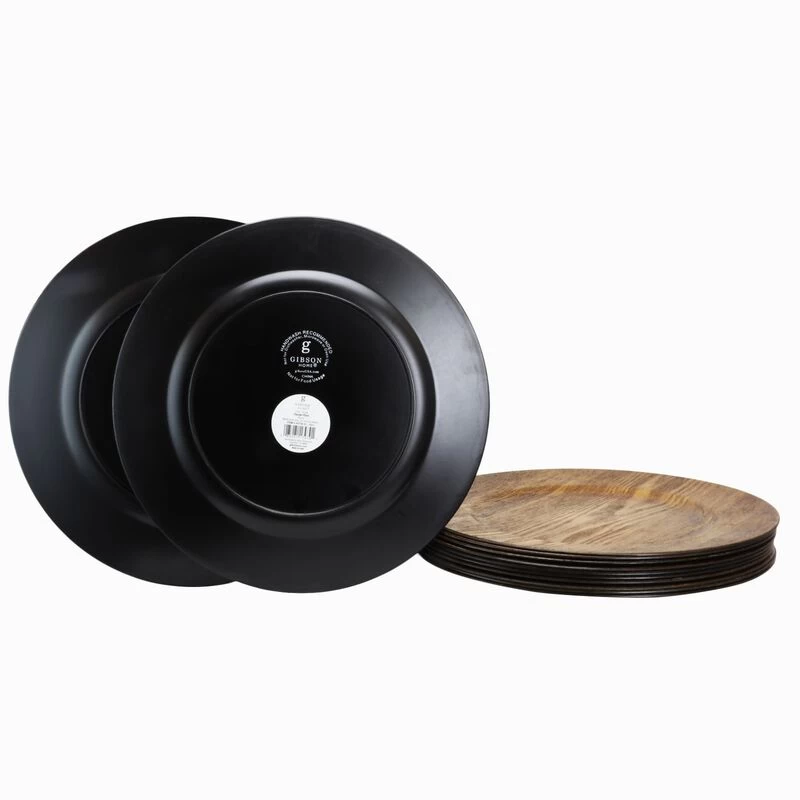 Gibson Home Feri 13" Wooden Skin Luxe Chargers, Set Of 12 - Image 5