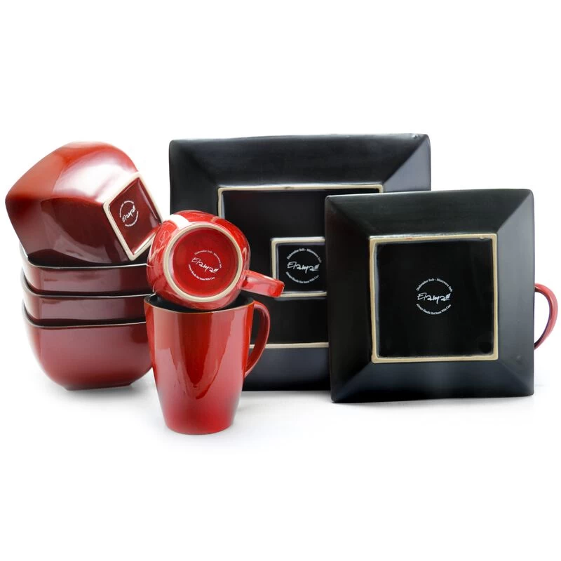 Elama Harland Loft 16 Piece Modern Premium Stoneware Set With Complete Setting For 4 - Image 3