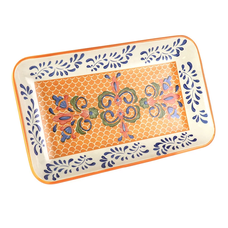 Laurie Gates Rectangular 14.8 Inch Stoneware Platter