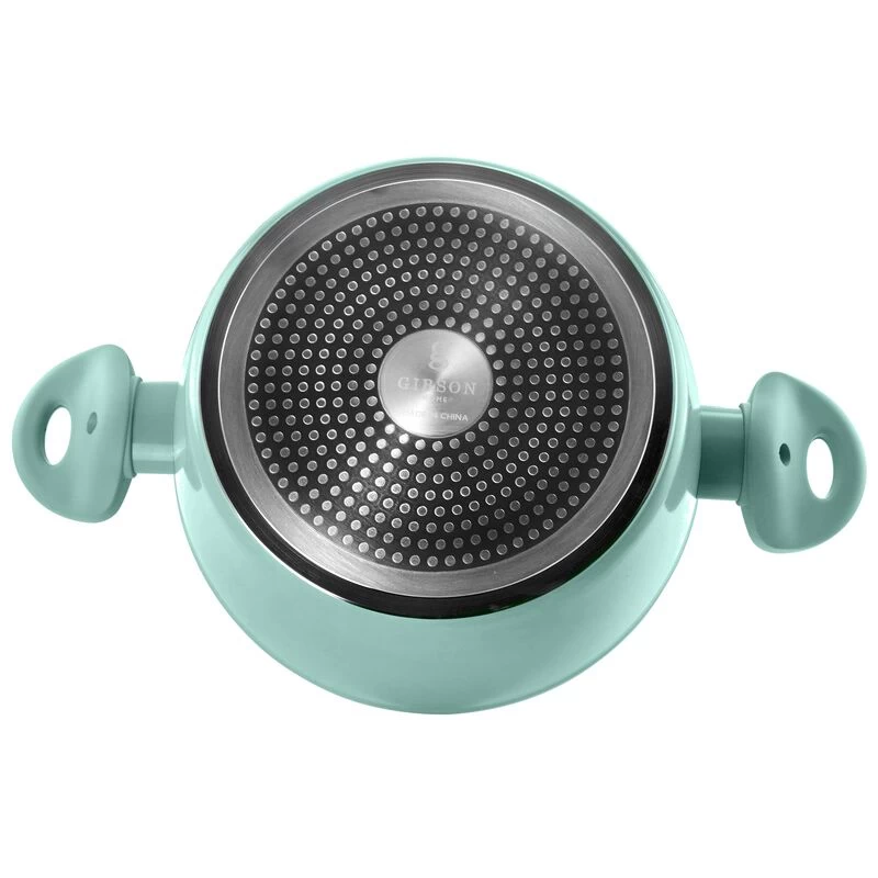 Gibson Home Plaza Cafe Aluminum 4.5 Qt Dutch Oven With Soft Touch Handles In Sky Blue - Image 2