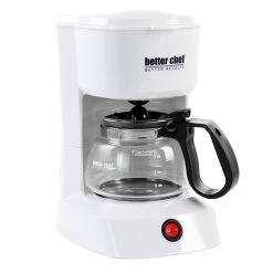 Better Chef 4 Cup Compact Coffee Maker In White With Removable Filter Basket