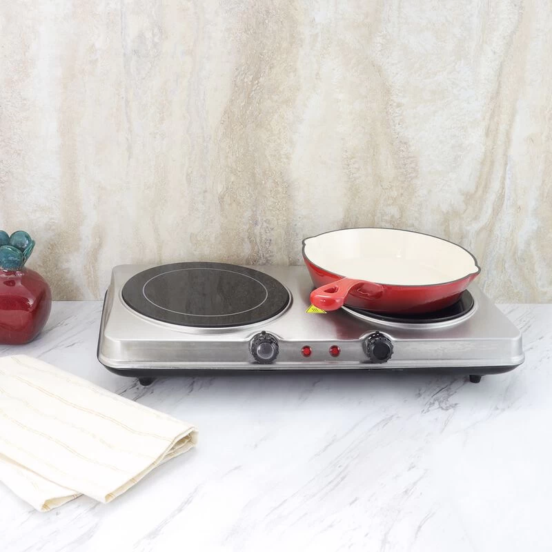 Crock-Pot Crock Pot Artisan 8 In. Round Enameled Cast Iron Skillet In Scarlet Red - Image 2