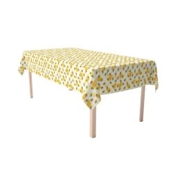 Fabric Textile Products, Inc. Rectangular Tablecloth, 100% Cotton, Honey Bee Sketch Yellow