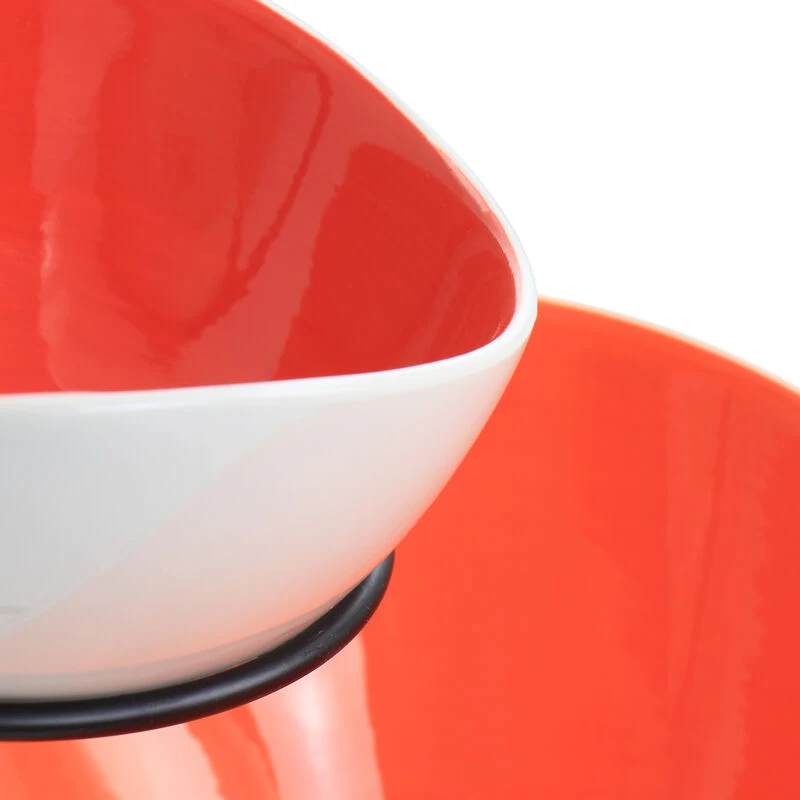 Gibson Home Crenshaw 4 Piece Hand Painted Stoneware 3-Tier Serving Bowl Set With Metal Rack - Image 7