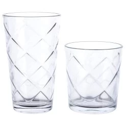 Gibson Home 16 Piece Lattice Glassware Drinkware Set