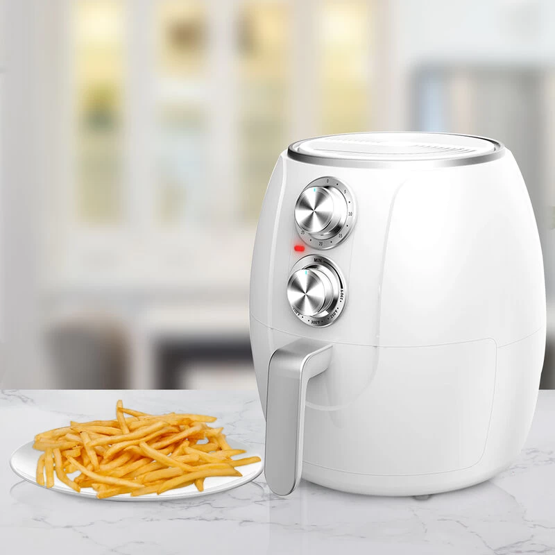 Brentwood 3.2 Quart Electric Air Fryer With Timer And Temp Control In White - Image 3