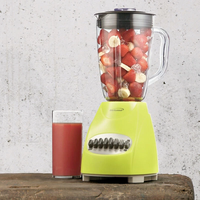 Brentwood 12-Speed Blender With Plastic Jar In Green - Image 6