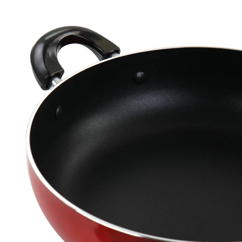 Better Chef 10 Inch Red Aluminum Deep Frying Pan With Glass Lid - Image 8