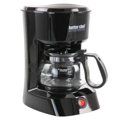 Better Chef 4 Cup Compact Coffee Maker In Black With Removable Filter Basket