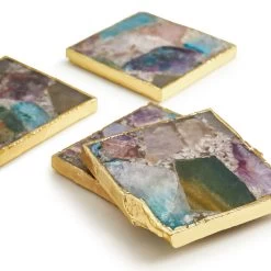 Radiance Composite Agate Coasters, Set Of 4
