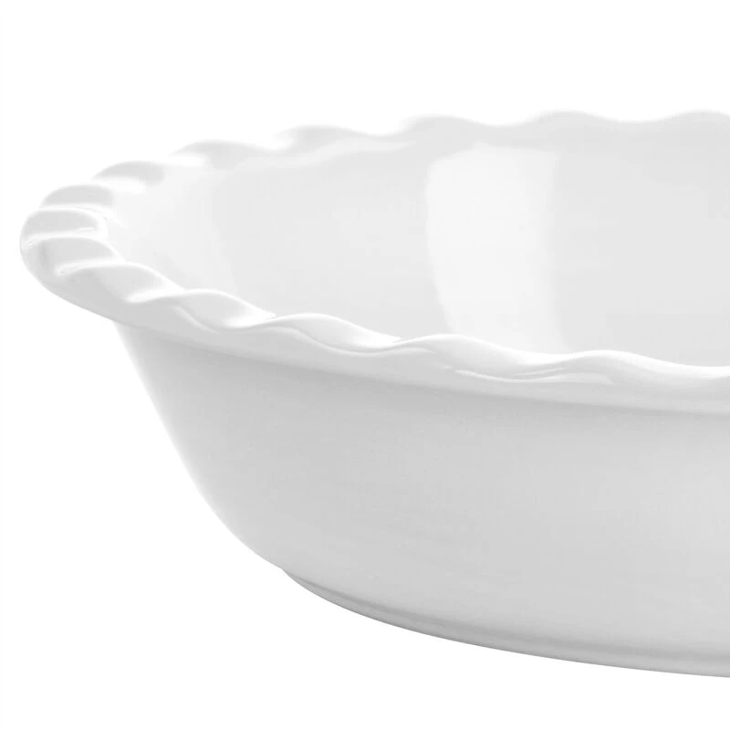 Martha Stewart Stoneware 9 Inch Pie Pan In White - Image 4