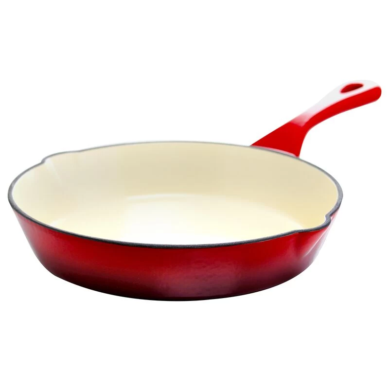 Crock-Pot Crock Pot Artisan 8 In. Round Enameled Cast Iron Skillet In Scarlet Red - Image 5