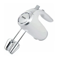 5-Speed 150-Watt Hand Mixer White W/ Silver Accents