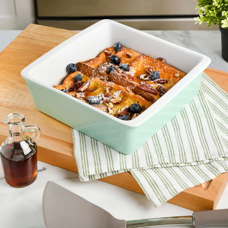 Martha Stewart 8.25 Inch X 8 Inch Stoneware Baker In Mint - Image 4