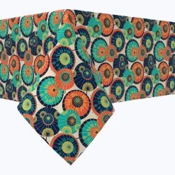 Fabric Textile Products, Inc. Rectangular Tablecloth, 100% Cotton, Traditional Japanese Umbrella Blue